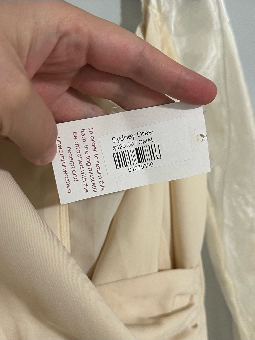 4SI3NNA Sydney Mini Dress in Ivory Size Small - Picture 3 of 8